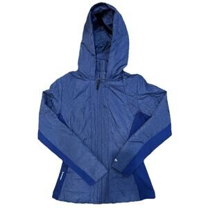 C9 by Champion Women's M Blue Fleece Lined Hooded Full Zip Athletic Jacket
